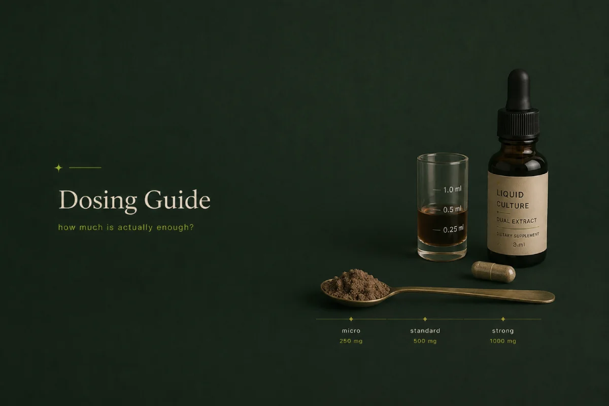 Functional Mushroom Dosing Guide How Much Is Actually Enough_